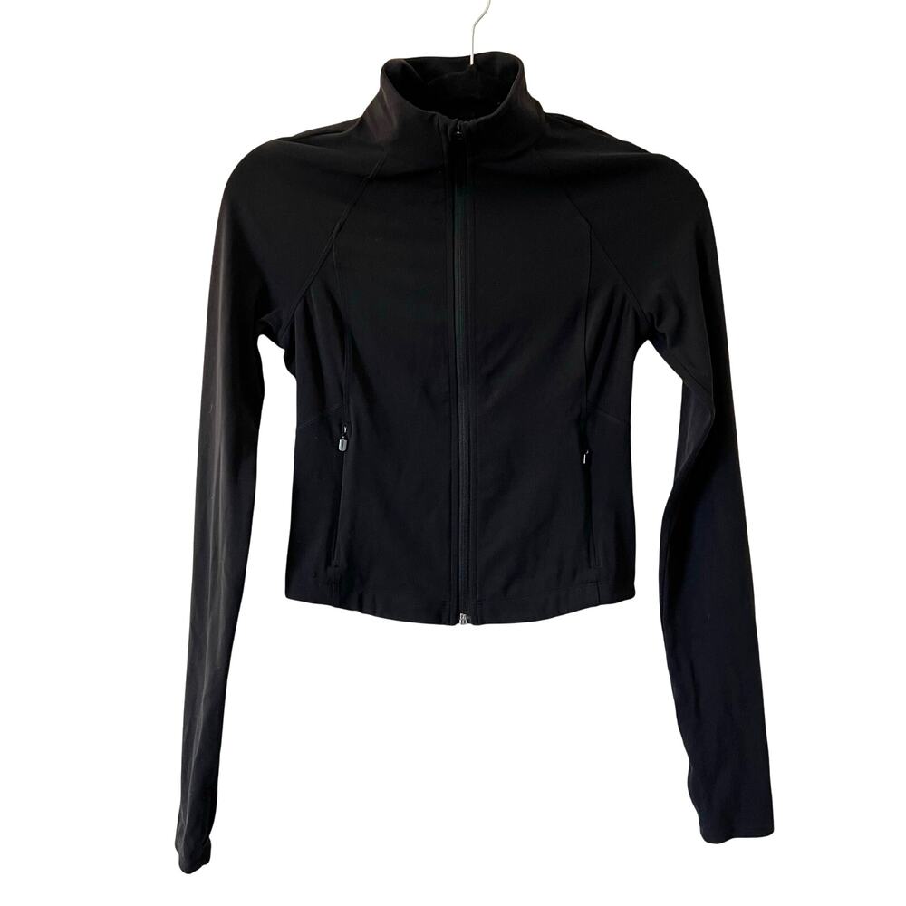 Athleta Black Salutations Crop Jacket - image 2